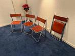 Arrben Tamara Klapstoelen 4 stuks izgs, Huis en Inrichting, Ophalen, Gebruikt, Bruin, Metaal