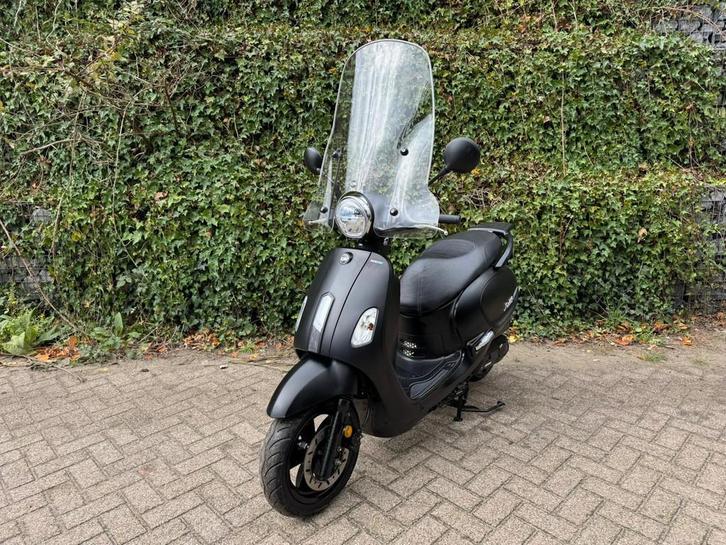 Sym Fiddle 4 MAT ZWART Windscherm EURO5 BETAAL met in3, Fietsen en Brommers, Scooters | SYM, Gebruikt, Fiddle, Benzine