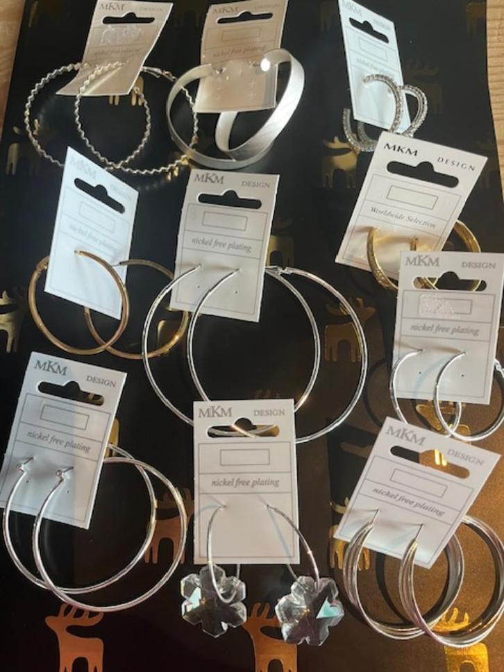 Partij van 10 paar oorbellen – MKM Design (nieuw), Sieraden, Tassen en Uiterlijk, Oorbellen, Nieuw, Overige materialen, Overige kleuren