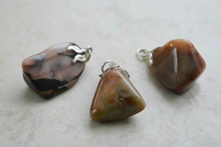 Jaspis Polychroom hangers (M), Sieraden, Tassen en Uiterlijk, Edelstenen, Nieuw, Ophalen of Verzenden