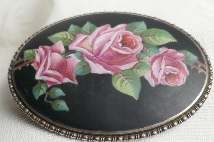 Antieke Victoriaanse zilveren broche, Sieraden, Tassen en Uiterlijk, Antieke sieraden, Broche, Zilver, Verzenden