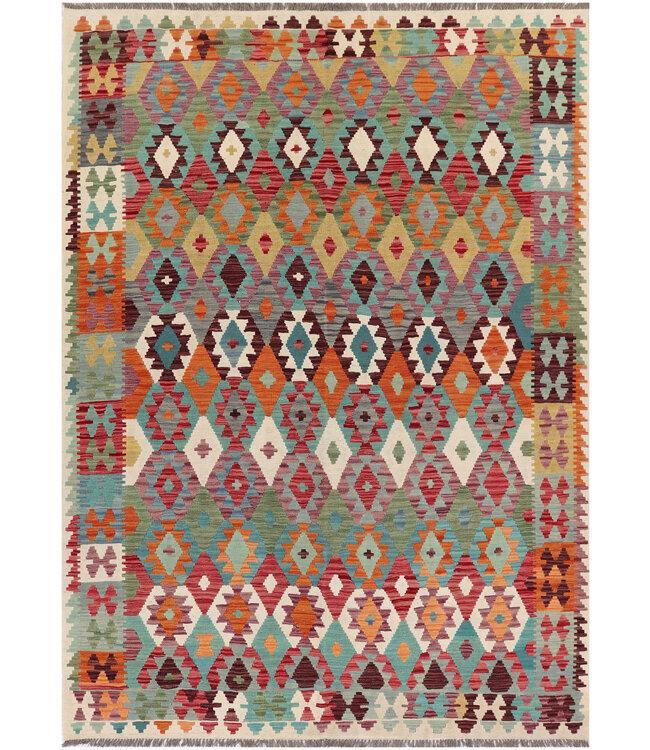Handgeweven Afghaanse Kelim Vloerkleed – 289x205 cm, Huis en Inrichting, Stoffering | Tapijten en Kleden, Nieuw, 200 cm of meer