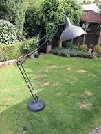 Stoere Industriële XL Vloerlamp / Bureaulamp Zwart, Huis en Inrichting, Lampen | Vloerlampen, Ophalen, Zo goed als nieuw, Metaal