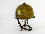 Antieke messing Bulgaarse brandweerhelm helm van ca. 1930, Antiek en Kunst, Ophalen of Verzenden