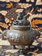Mooie antieke Chinese dierenriem wierookbrander van brons., Ophalen of Verzenden