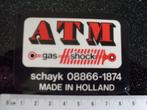 sticker ATM gas shock schayk made in holland logo vintage, Verzamelen, Bedrijf of Vereniging, Ophalen of Verzenden, Zo goed als nieuw