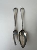 Zilveren couvert : lepel en vork, Ophalen of Verzenden, Zilver