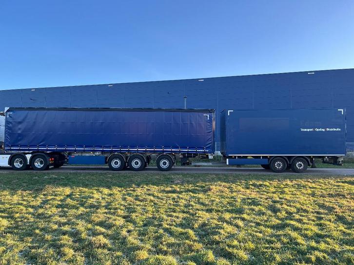 Sterk oplegger-LZV- 8dkm-stuuras-Z.G.A.N.-vol gegalvaniseerd, Auto's, Vrachtwagens, Bedrijf, ABS, Aanhangers en Opleggers, BTW verrekenbaar