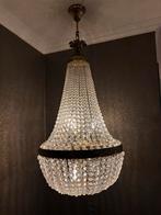 Zak Kroonluchter met kristal en bladgoud, Ophalen of Verzenden