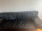 Leather couch black 210cm, Huis en Inrichting, Ophalen of Verzenden, Zo goed als nieuw