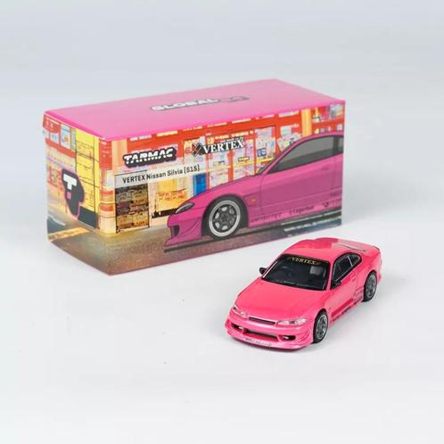 Vertex Nissan Silvia (S15) van Tarmac 1/64 Pink, Hobby en Vrije tijd, Modelauto's | Overige schalen, Nieuw, Auto, Ophalen of Verzenden