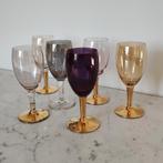 bijzonder vintage Murano ? glas wijnglazen jaren 70, Ophalen of Verzenden
