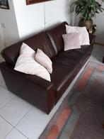 Mooi lederen bankstel en relax stoel, Ophalen, 125 cm of meer, Rond, ?