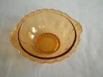 oud gaaf geel glas kom bonbonniere, Ophalen of Verzenden