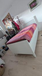 Ikea 1 persoons bed IDANÄS, Huis en Inrichting, Slaapkamer | Bedden, Ophalen, Wit, Tweepersoons, Zo goed als nieuw