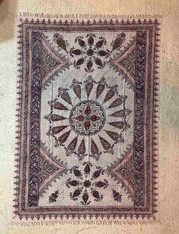 Grand foulard woonkleed hand gestempeld katoen 183/130 beschikbaar voor biedingen