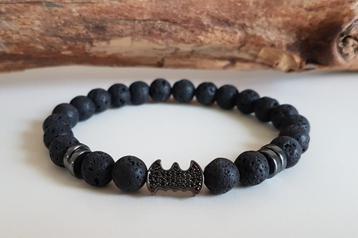 Handmade Heren Batman Armband Lava - Hematiet 🦇🦇 beschikbaar voor biedingen