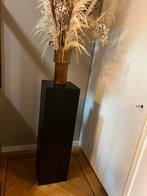 Zwarte Houten Pilaren/Zuil/Plantenstandaard, Huis en Inrichting, Woonaccessoires | Zuilen en Pilaren, Ophalen, Gebruikt