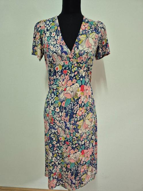 J514 - Zomerse King Louie jurk maat S (o-o is 45 cm) (1), Kleding | Dames, Jurken, Zo goed als nieuw, Maat 38/40 (M), Knielengte