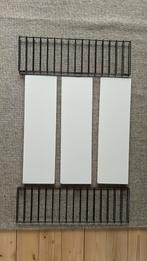 Wandrek metaal witte planken donkerbruine dragers, Huis en Inrichting, Woonaccessoires | Wandplanken en Boekenplanken, Ophalen of Verzenden