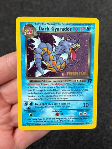 Pokémon PRE RELEASE Dark Gyarados Holo #8 Team rocket Ex+ beschikbaar voor biedingen