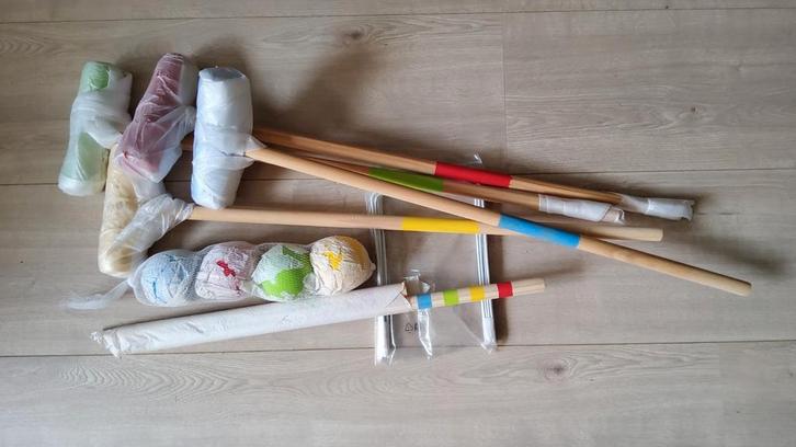Croquet spel, Hobby en Vrije tijd, Gezelschapsspellen | Overige, Zo goed als nieuw, Drie of vier spelers, Ophalen of Verzenden