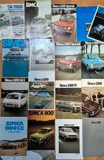 Partij Brochures Simca 1100, Ophalen of Verzenden, Gelezen, Overige merken