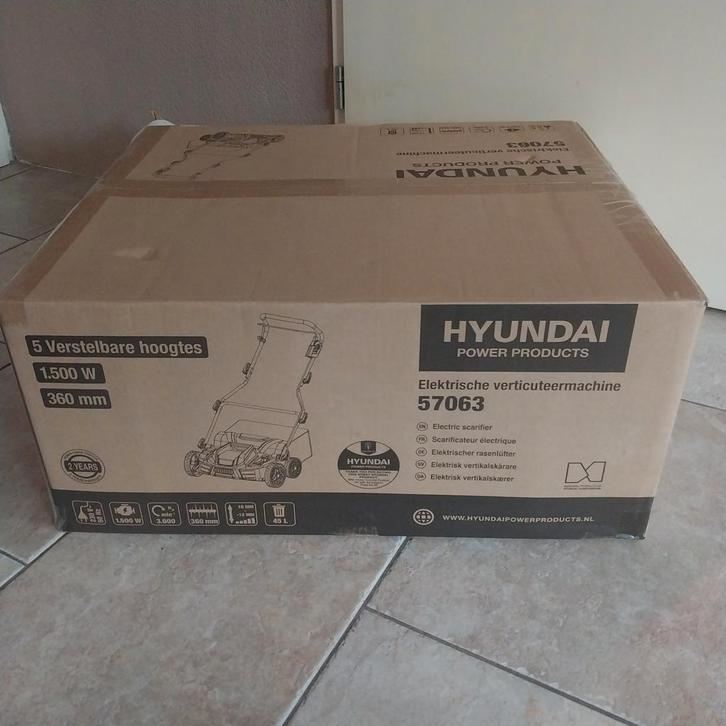 Hyundai Elektrische Verticuteermachine - Nieuw in doos!, Tuin en Terras, Verticuteermachines, Nieuw, Elektrisch, Ophalen