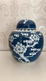 Chinese grote gemberpot - decoratie pot vaas - blauw wit, Zo goed als nieuw, Ophalen