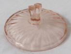 Roze glazen deksel. Persglas. Voor bonbonschaaltje. Walther, Antiek en Kunst, Antiek | Glas en Kristal, Ophalen of Verzenden
