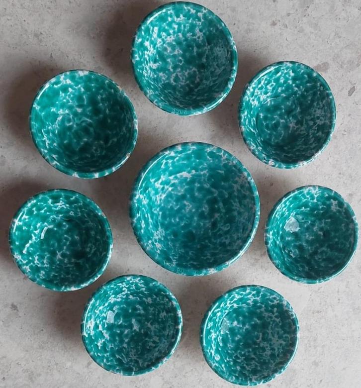 Siciliaanse keramische schaaltjes, Huis en Inrichting, Keuken | Servies, Gebruikt, Schaal of Schalen, Overige stijlen, Aardewerk