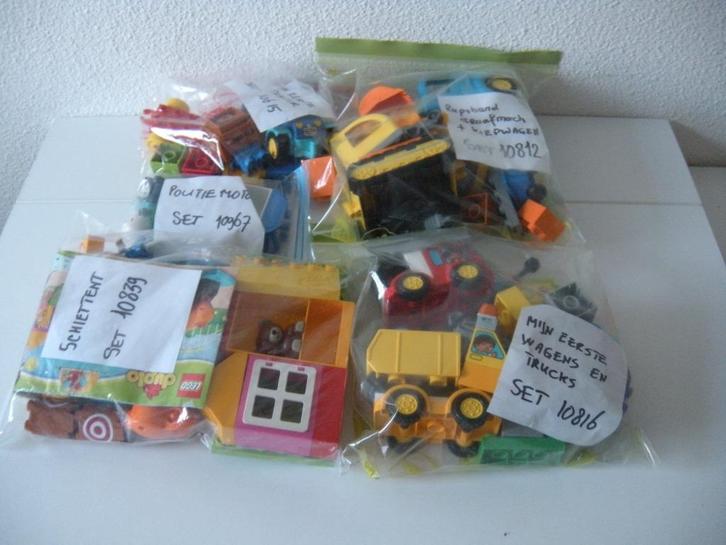 Totaal 6 x Duplo set Z.G.A.N., Kinderen en Baby's, Speelgoed | Duplo en Lego, Zo goed als nieuw, Duplo, Complete set, Ophalen of Verzenden