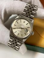 Rolex Oyster Perpetual Datejust 16014 Silver Dial 36 mm - 19, Staal, Ophalen of Verzenden, Staal, Zo goed als nieuw