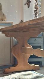 Massief eiken kloostertafel eettafel. 215x81x76cm, Huis en Inrichting, Tafels | Eettafels, Eikenhout, 200 cm of meer, Zo goed als nieuw