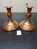 Vintage koper kandelaar set, Antiek en Kunst, Antiek | Kandelaars, Ophalen of Verzenden, Koper of Brons