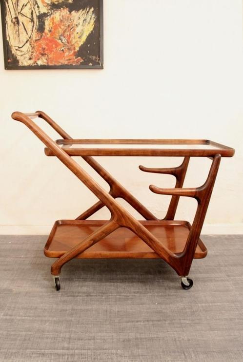 Cesare Lacca fifties serving cart for Cassina vintage design, Antiek en Kunst, Kunst | Designobjecten, Ophalen