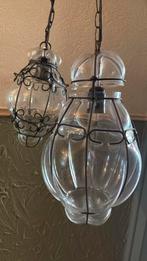 Glazen Venetiaanse Hanglampen, Huis en Inrichting, Lampen | Hanglampen, Ophalen, Minder dan 50 cm