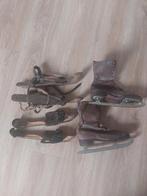 antieke houten schaatsen leren schoenen botjes ruiter Akkrum, Ophalen of Verzenden