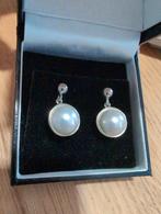 Zilveren Parel Oorbellen 925 - 22x14mm, Ophalen of Verzenden