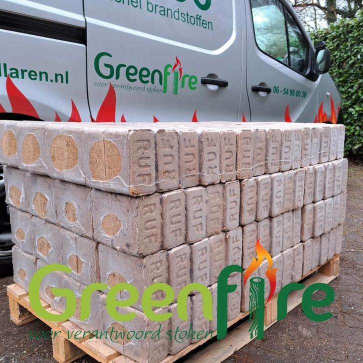 RUF Houtbriketten – Halve pallet, Tuin en Terras, Haardhout, Blokken, Overige houtsoorten, Minder dan 3 m³, Ophalen of Verzenden