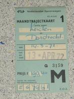 Nederlandse Spoorwegen Maandtrajectkaart 13 april 1972, Verzamelen, Verzenden, Gebruikt, Trein, Overige typen