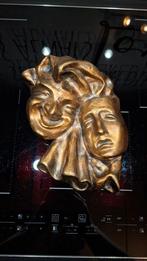 Bronze sculpture laugh and cry 5,1kg, Ophalen of Verzenden, Brons