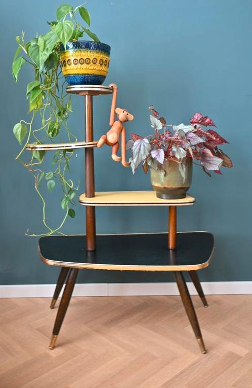Leuke mid-century planten-étagère/plantentafel, Huis en Inrichting, Woonaccessoires | Zuilen en Pilaren, Gebruikt, Ophalen