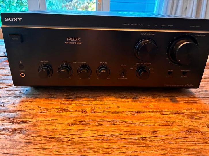 Sony versterker FA50ES zwart topmodel uit de jaren 90, Audio, Tv en Foto, Versterkers en Receivers, Zo goed als nieuw, Stereo
