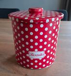Koektrommel rood met witte stippen, Ophalen of Verzenden, Gebruikt
