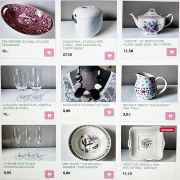 Teadrinker,Rosenthal,The Botanic Garden,Kakelbont,John.Bros beschikbaar voor biedingen