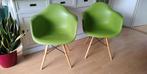 Twee groene kuipstoelen, Huis en Inrichting, Stoelen, Ophalen, Gebruikt, Twee, Overige kleuren