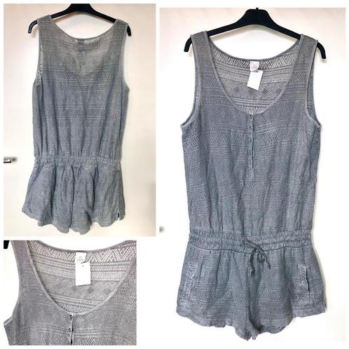 Grijs jumpsuit xl gehaakte stof yaya, Kleding | Dames, Jumpsuits, Zo goed als nieuw, Maat 42/44 (L), Grijs, Ophalen of Verzenden