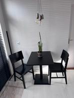 Zithoek zwart - Tafel met 2 Stoelen, Antiek en Kunst, Antiek | Meubels | Tafels, Ophalen