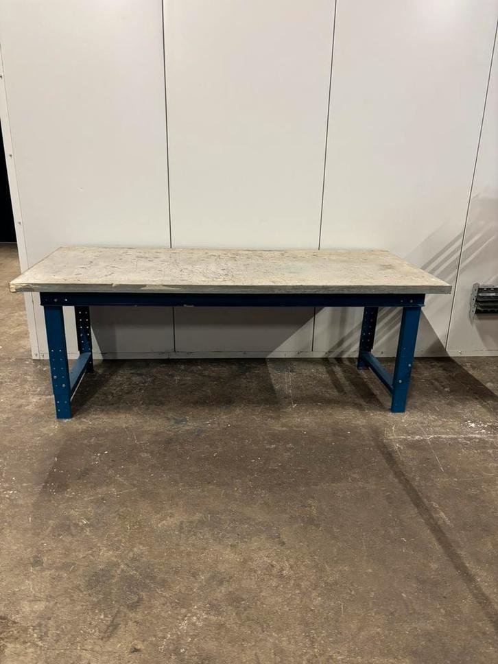 Stevige werkbank / werktafel verstelbaar / paktafel, Doe-het-zelf en Verbouw, Werkbanken, Gebruikt, 170 cm of meer, Ophalen